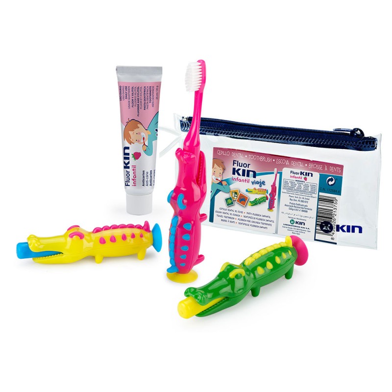 FLUORKIN INFANTIL VIAJE COCODRILO set 3 pz FLUORKIN INFANTIL VIAJE COCODRILO set 3 pz