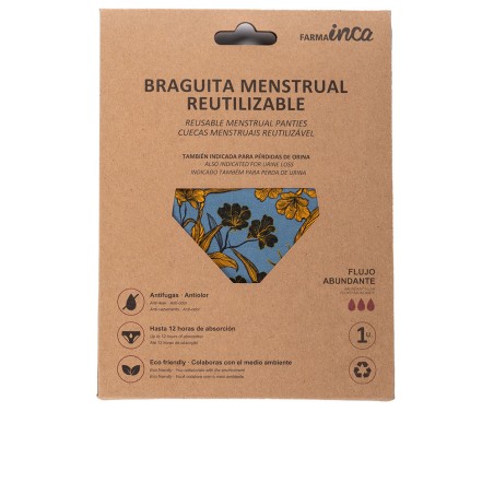 CULOTTE MENSTRUELLE super absorption fleurs jaunes taille S 1 unité