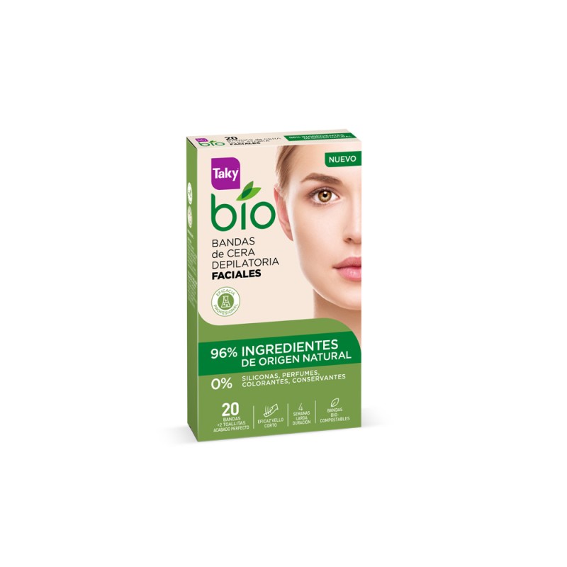 BIO NATURAL 0 % Enthaarungs-Gesichtswachsstreifen 20 Einheiten BIO NATURAL 0 % Enthaarungs-Gesichtswachsstreifen 20 Einheiten