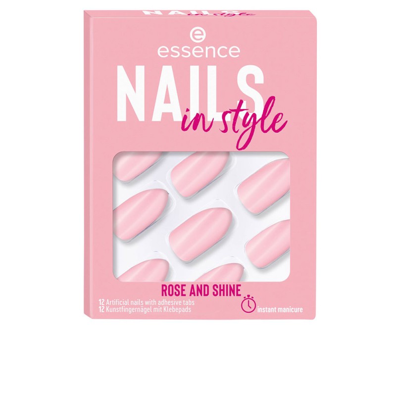 NAILS IN STYLE Kunstnägel 14-Rosa und Glanz 12 St NAILS IN STYLE Kunstnägel 14-Rosa und Glanz 12 St