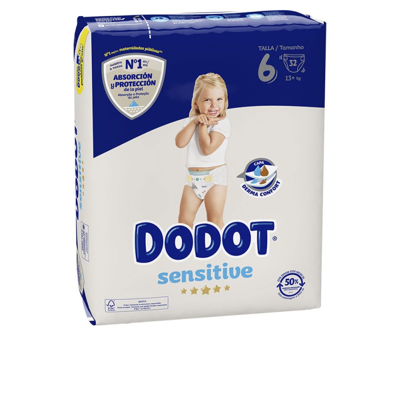 Pannolini DODOT SENSITIVE taglia 6 +13 kg 32 pz Pannolini DODOT SENSITIVE taglia 6 +13 kg 32 pz