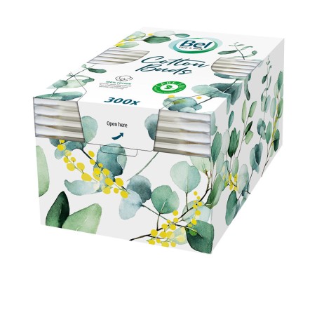 BEL PREMIUM bastoncillos 100% sin plástico 300 pz