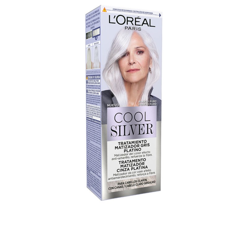 Trattamento di tonificazione grigio platino COOL SILVER Pure White 1 u Trattamento di tonificazione grigio platino COOL SILVER Pure White 1 u