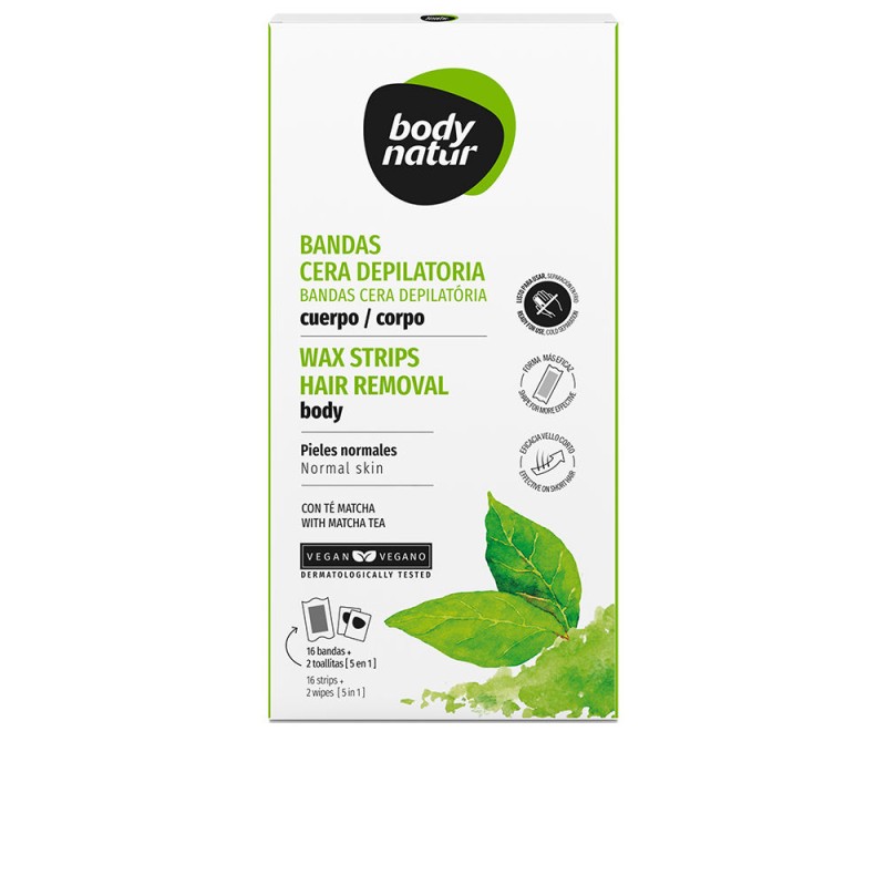 BANDES cire à épiler corps thé matcha 16 u BANDES cire à épiler corps thé matcha 16 u